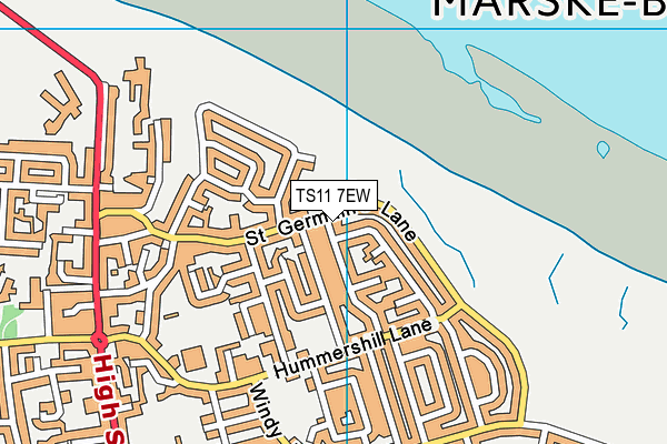 TS11 7EW map - OS VectorMap District (Ordnance Survey)