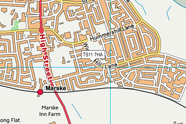 TS11 7HA map - OS VectorMap District (Ordnance Survey)