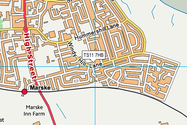 TS11 7HB map - OS VectorMap District (Ordnance Survey)