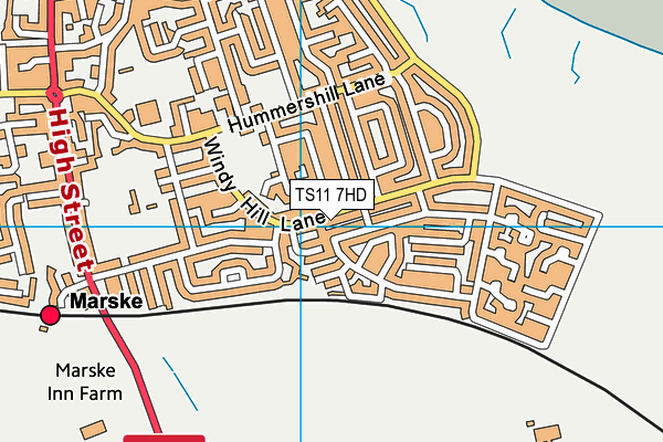 TS11 7HD map - OS VectorMap District (Ordnance Survey)