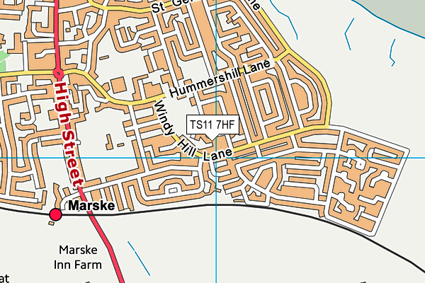 TS11 7HF map - OS VectorMap District (Ordnance Survey)