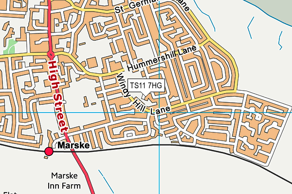 TS11 7HG map - OS VectorMap District (Ordnance Survey)