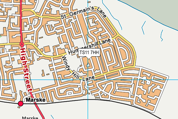 TS11 7HH map - OS VectorMap District (Ordnance Survey)