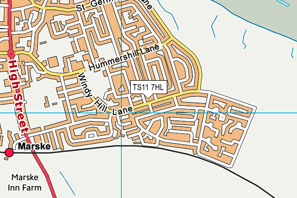 TS11 7HL map - OS VectorMap District (Ordnance Survey)