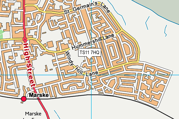 TS11 7HQ map - OS VectorMap District (Ordnance Survey)