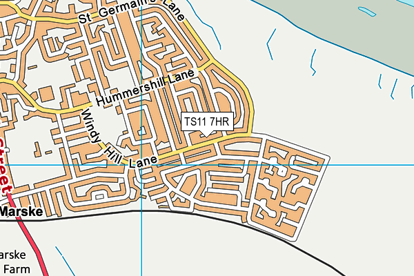 TS11 7HR map - OS VectorMap District (Ordnance Survey)