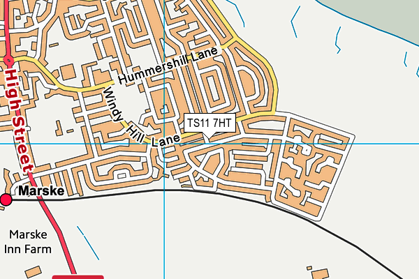 TS11 7HT map - OS VectorMap District (Ordnance Survey)