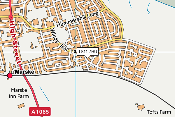 TS11 7HU map - OS VectorMap District (Ordnance Survey)