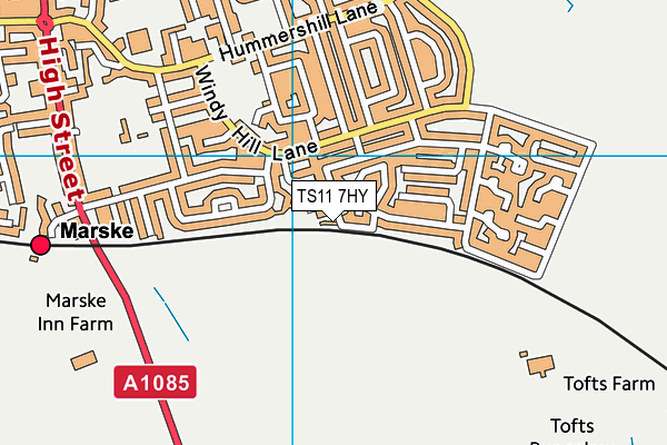 TS11 7HY map - OS VectorMap District (Ordnance Survey)