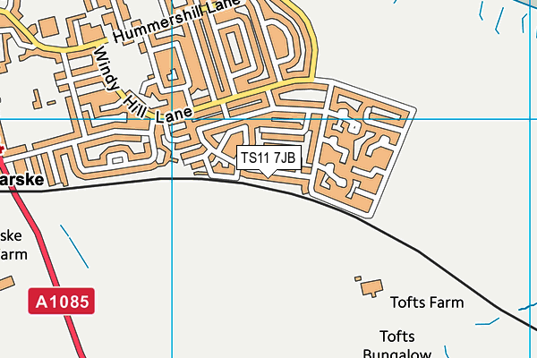 TS11 7JB map - OS VectorMap District (Ordnance Survey)