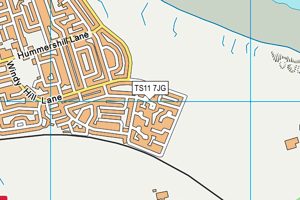 TS11 7JG map - OS VectorMap District (Ordnance Survey)