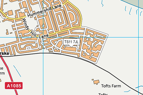 TS11 7JL map - OS VectorMap District (Ordnance Survey)