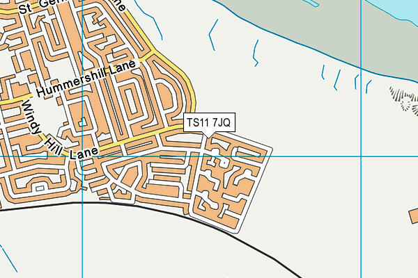 TS11 7JQ map - OS VectorMap District (Ordnance Survey)