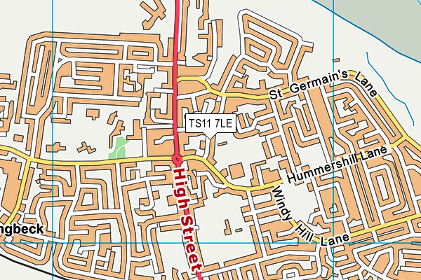TS11 7LE map - OS VectorMap District (Ordnance Survey)