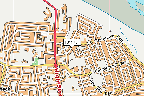 TS11 7LF map - OS VectorMap District (Ordnance Survey)