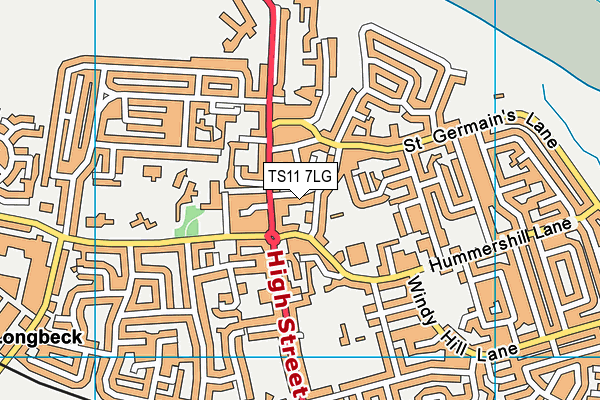 TS11 7LG map - OS VectorMap District (Ordnance Survey)