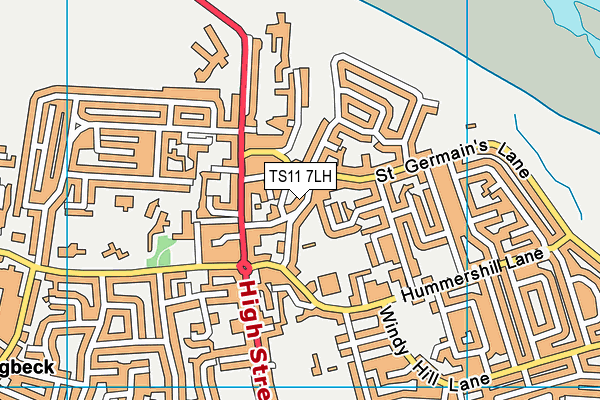 TS11 7LH map - OS VectorMap District (Ordnance Survey)