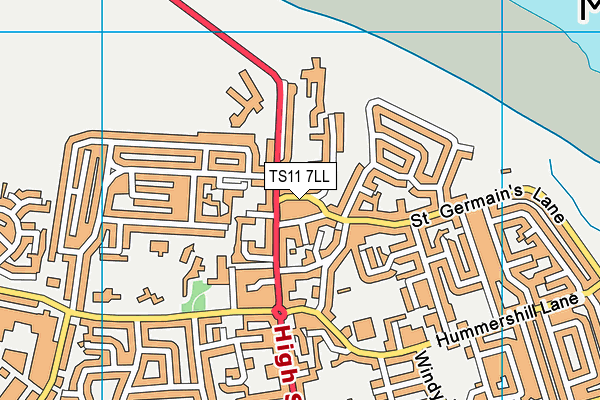 TS11 7LL map - OS VectorMap District (Ordnance Survey)