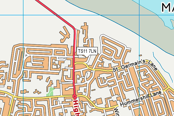 TS11 7LN map - OS VectorMap District (Ordnance Survey)