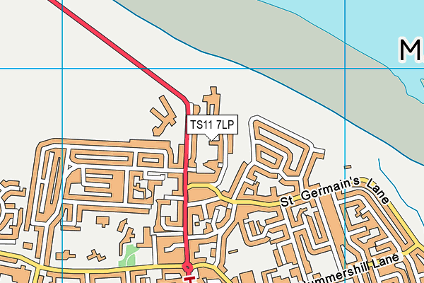 TS11 7LP map - OS VectorMap District (Ordnance Survey)