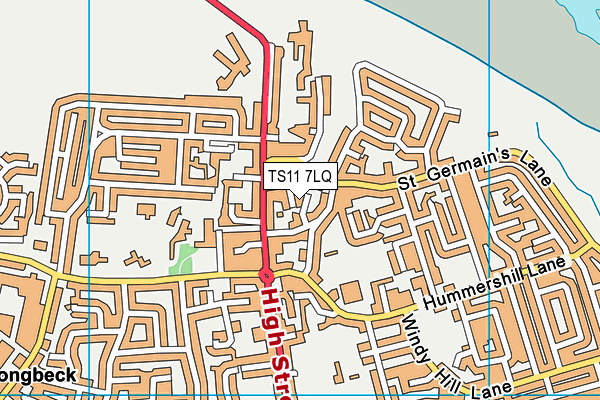 TS11 7LQ map - OS VectorMap District (Ordnance Survey)