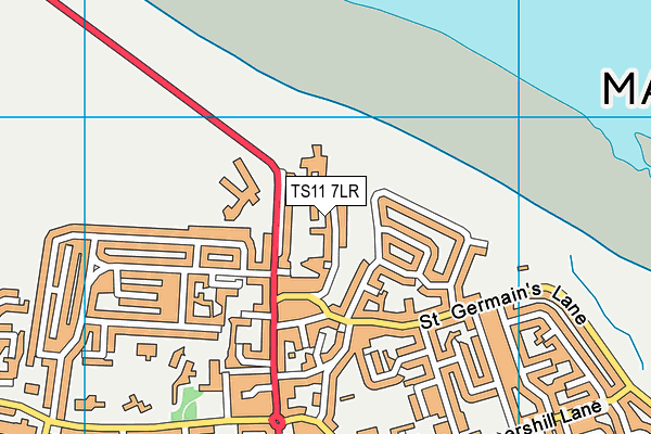 TS11 7LR map - OS VectorMap District (Ordnance Survey)