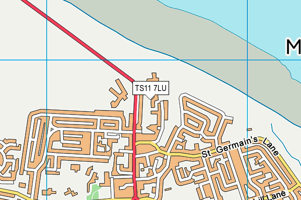 TS11 7LU map - OS VectorMap District (Ordnance Survey)