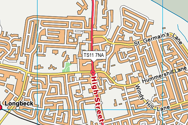 TS11 7NA map - OS VectorMap District (Ordnance Survey)
