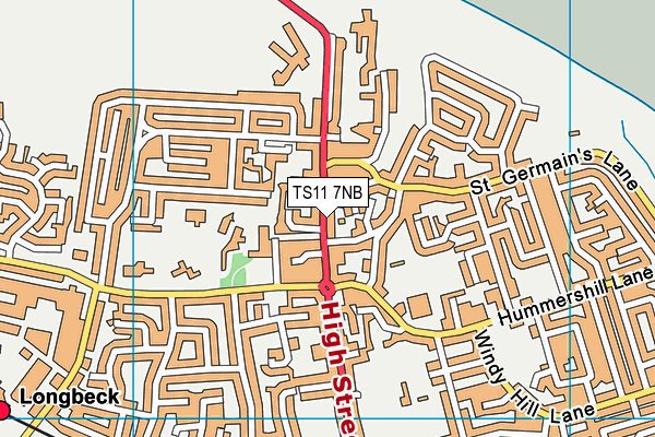 TS11 7NB map - OS VectorMap District (Ordnance Survey)