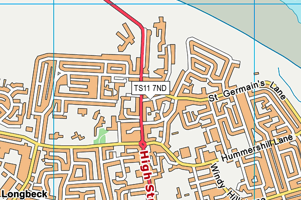 TS11 7ND map - OS VectorMap District (Ordnance Survey)