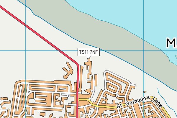 TS11 7NF map - OS VectorMap District (Ordnance Survey)