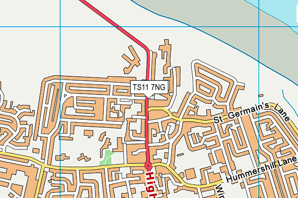 TS11 7NG map - OS VectorMap District (Ordnance Survey)