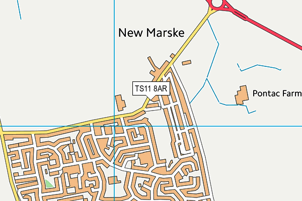 TS11 8AR map - OS VectorMap District (Ordnance Survey)