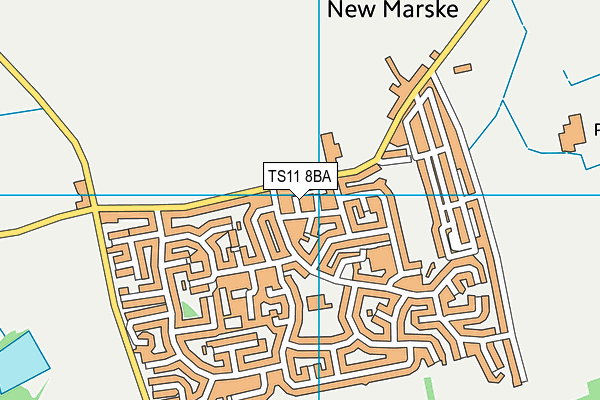 TS11 8BA map - OS VectorMap District (Ordnance Survey)