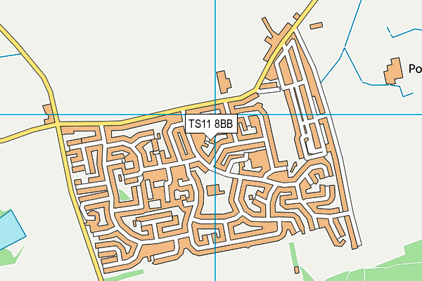 TS11 8BB map - OS VectorMap District (Ordnance Survey)