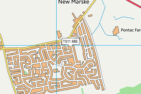 TS11 8BE map - OS VectorMap District (Ordnance Survey)