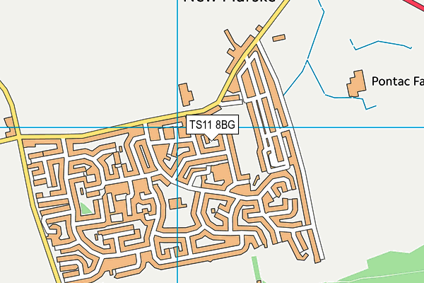 TS11 8BG map - OS VectorMap District (Ordnance Survey)