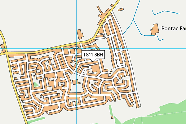 TS11 8BH map - OS VectorMap District (Ordnance Survey)