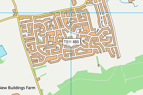 TS11 8BS map - OS VectorMap District (Ordnance Survey)