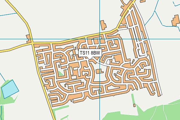 TS11 8BW map - OS VectorMap District (Ordnance Survey)