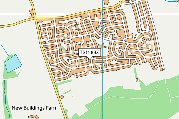 TS11 8BX map - OS VectorMap District (Ordnance Survey)