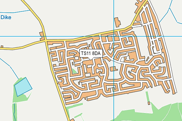 TS11 8DA map - OS VectorMap District (Ordnance Survey)