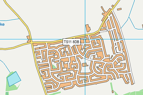 TS11 8DB map - OS VectorMap District (Ordnance Survey)