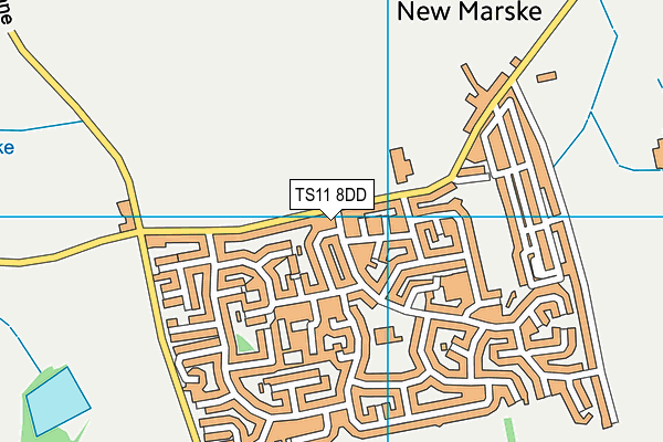 TS11 8DD map - OS VectorMap District (Ordnance Survey)