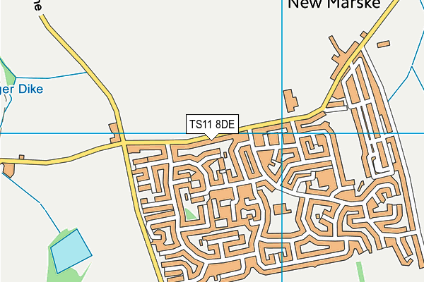 TS11 8DE map - OS VectorMap District (Ordnance Survey)