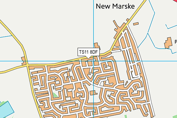 TS11 8DF map - OS VectorMap District (Ordnance Survey)