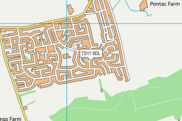 TS11 8DL map - OS VectorMap District (Ordnance Survey)