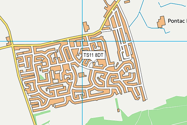 TS11 8DT map - OS VectorMap District (Ordnance Survey)