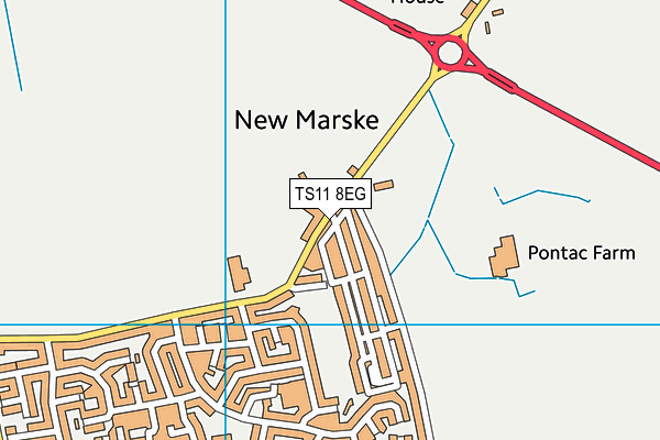 New Marske Sports Club map (TS11 8EG) - OS VectorMap District (Ordnance Survey)