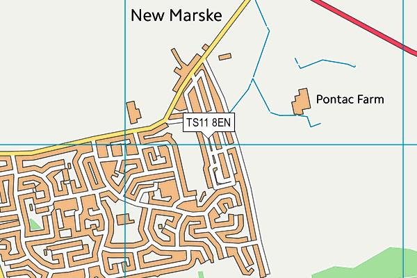 TS11 8EN map - OS VectorMap District (Ordnance Survey)